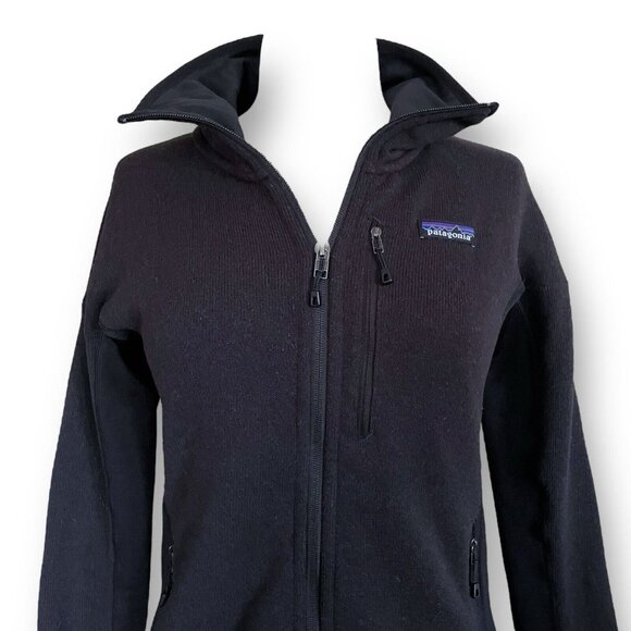 Patagonia Women Performance Better Sweater Jacket Sz Small Black Full Zip Pocket - Picture 2 of 6